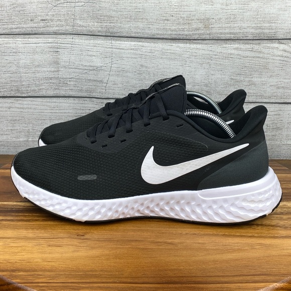 Nike Revolution Black White Road Running Shoe BQ6714-003 Men's